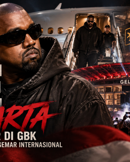 Ilustrasi Ye atau Kanye West menjelang konser di Stadion Utama Gelora Bung Karno Jakarta pada 24 Oktober 2026
